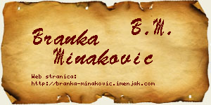 Branka Minaković vizit kartica